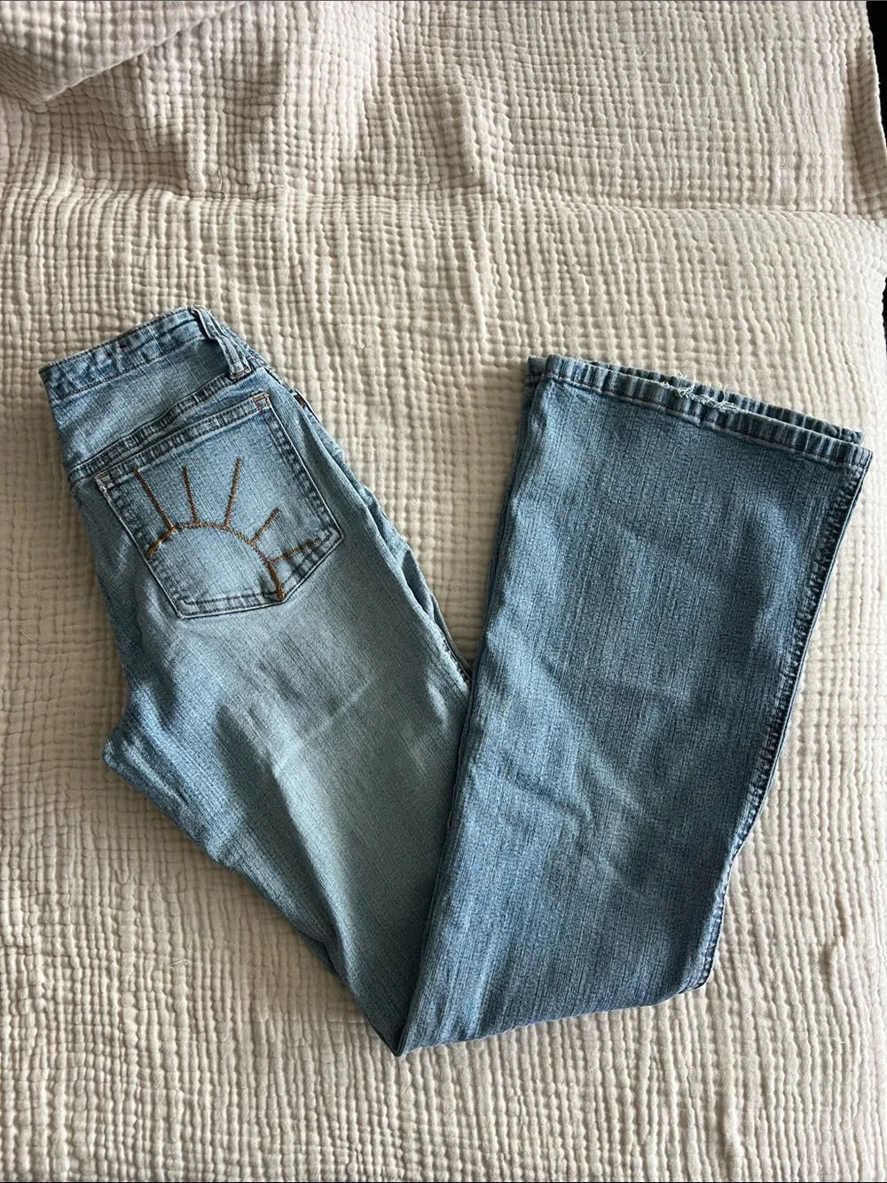 Y2K Light Blue Button-Fly low rise Tilt Jeans - Picture 2 of 12
